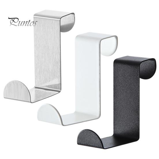 4Pcs Door Back Hooks Rustproof Anti-deform Strong Load-Bearing Coat Towel Organizer Cabinet Hanger Hooks