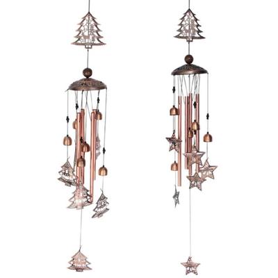 Festives Metal Windchime Bells Hanging Ornament for Christmas Trees, Creates Warm Holiday Ambiances