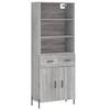 Highboard Grey Sonoma 69.5 x 34 x 180 cm Particleboard