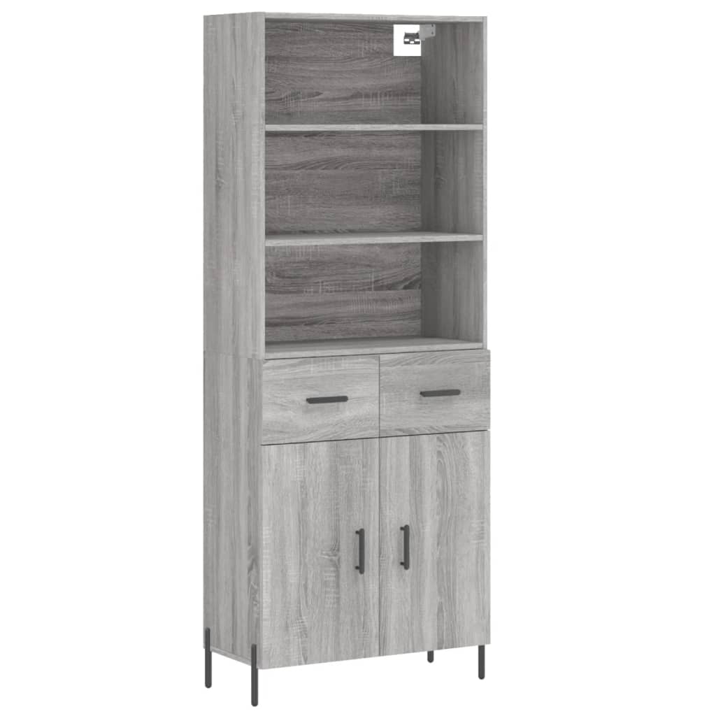 Highboard Grey Sonoma 69.5 x 34 x 180 cm Particleboard