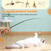 Cat Teaser Wand Toys Interactive Cat Feather Toy with 2 Birds and 3 Feather Refills Retractable Pole for Pet Lovers
