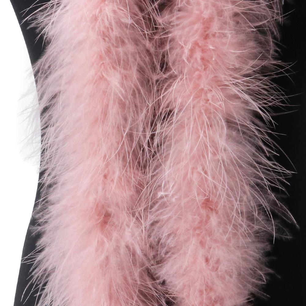 2Meters Baby Pink Marabou Feather Boa Turkey Feathers Ribbon Shawl For Wedding Dress Making Decoration Plumes Crafts