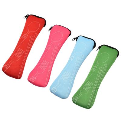 Tableware Storage Bag Organizers Backpack Insert Camping Cutlery Pouch Reusable Cutlery Bag Waterproof Fork Storage Bag