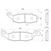 Daytona Motorcycle Brake Pads Red Pads GSR750 DL650 Grasstracker Zephyr 1100RS Versys Ninja 400R Front 79843 Serial 59 (Semi-Metal Pads) (11-15)