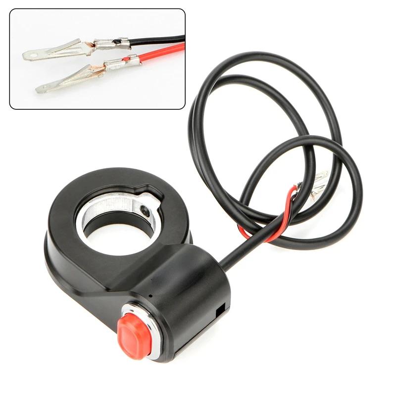 7/8'' Universal Motorcycle Handlebar Switch Horn Starter Kill Button Switch for E-Bike Motor Single Switch Speakers
