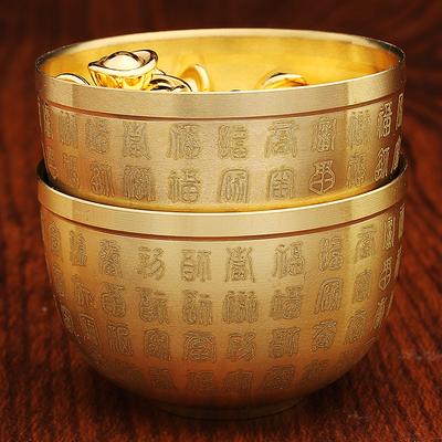 Mosazný čínský pohár Baifu válec ozdoba Baifu mosazný roh hojnosti řemeslná ozdoba slitina malý ingot