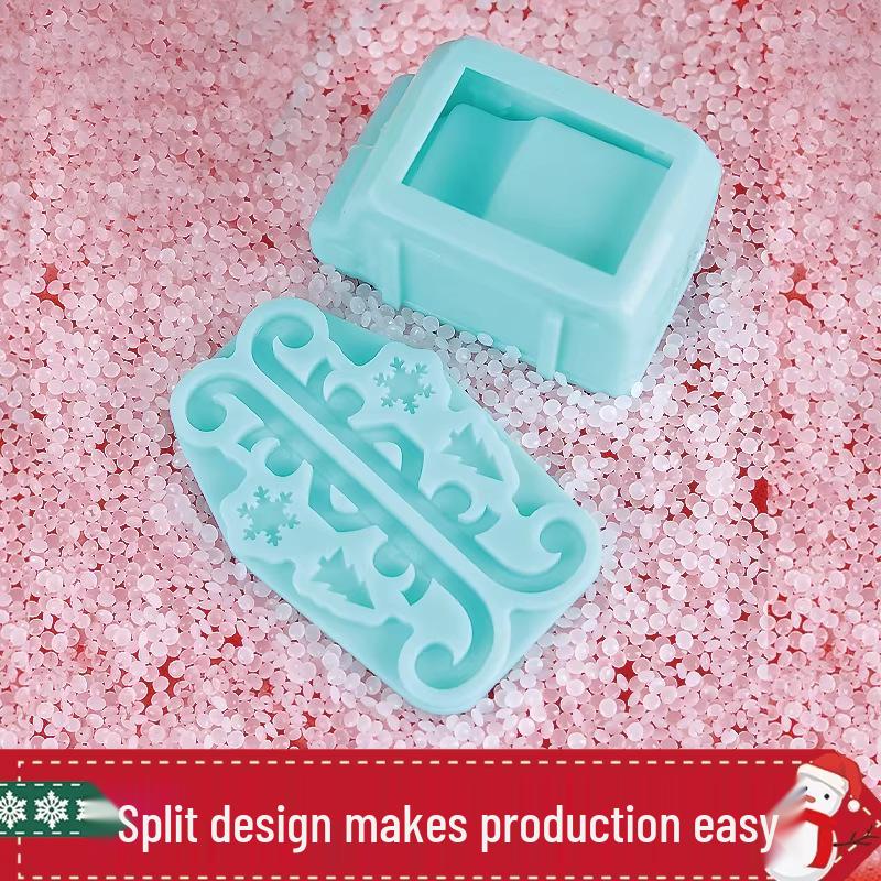 Silicone Christmas Sleigh Mold: Food-Grade Chocolate Shells for Fun Festive Cake and Mousse Decorations