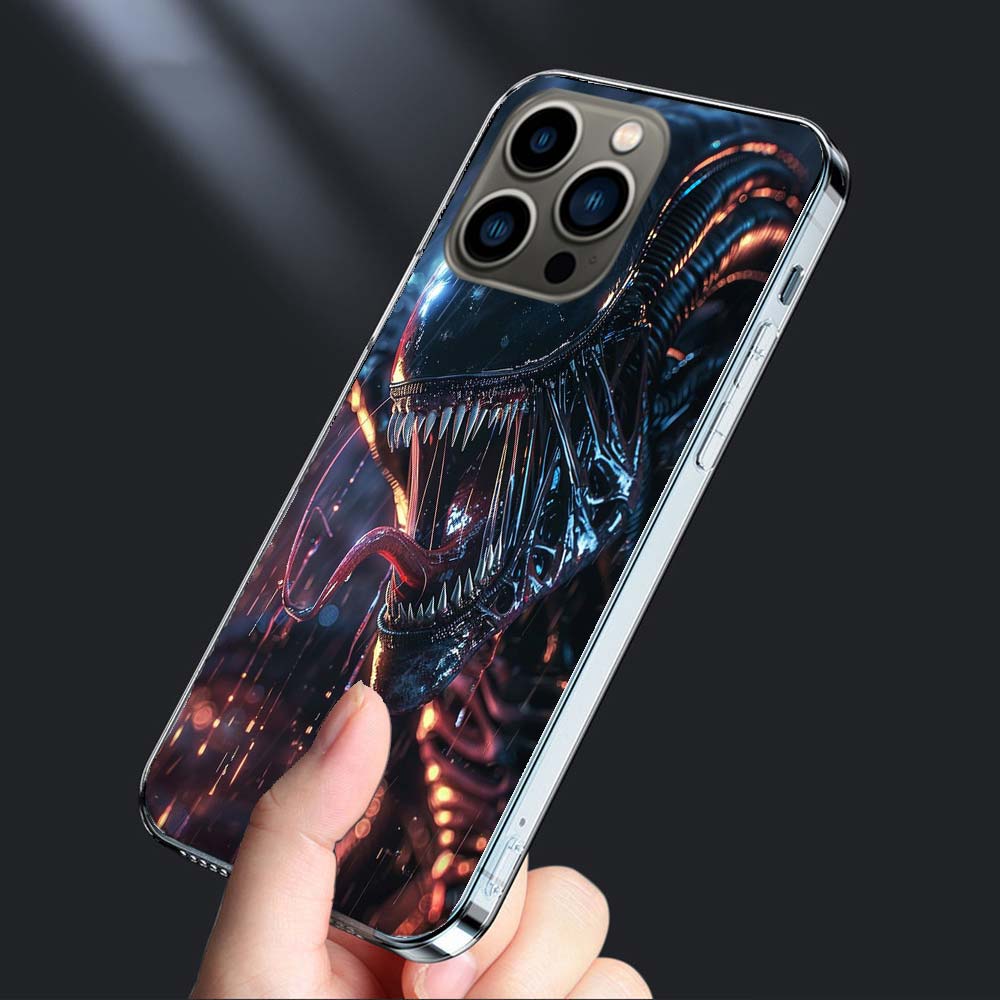 COOL A-Alien Xenomorph Phone Case For Iphone 16E 15 Pro 14 Plus 17E 16 17 Pro Max Air 11 12 13 Mini Shockproof Capa Cute Cove