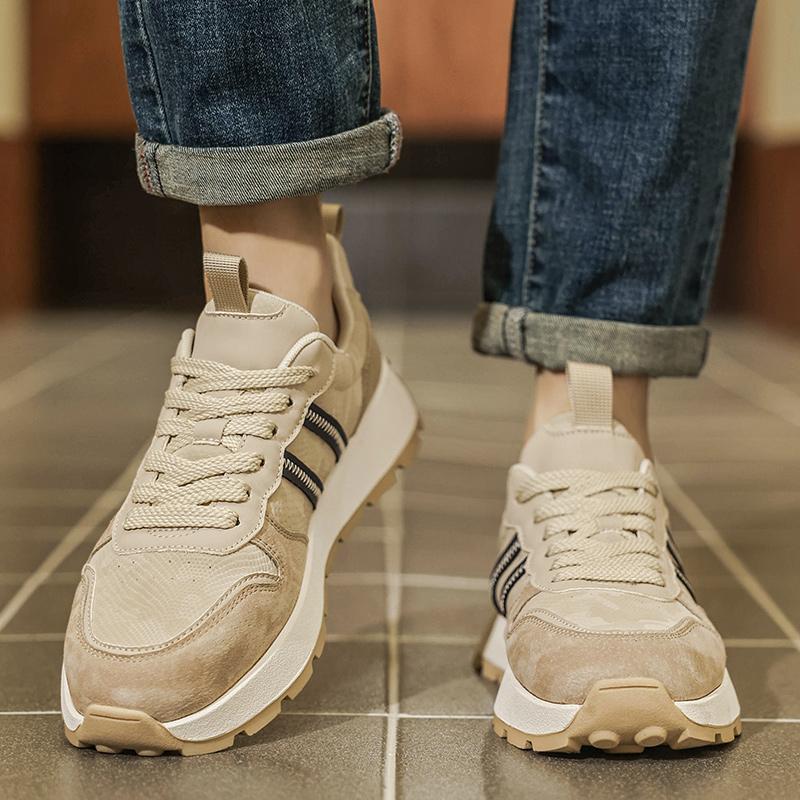 Fashion Ultra Fiber Leather Mens Sneakers Stylish Casual Shoes Non-Slip Outdoor Walking Shoes Leisure Walk Man Treking Footwear Trainers