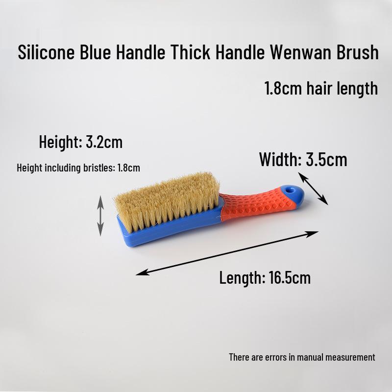 Wenwan Nano & Bristle Brush with Dual-Color Silicone Handle