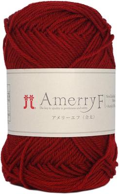 Hamanaka Amelief Mitteldick 2458 Sets Garn, Fb. 509, Rot, 30g, Ca.. 130m, 5-Ball-Set,