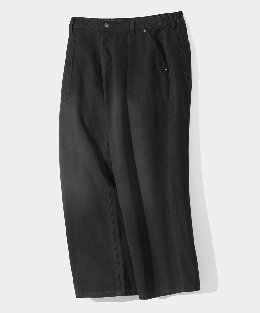 Dimiteulibeullaeg Essential Fade Wash Fatigue Pants_Black