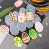 DIY Crystal Dropper Mold Easter Egg Shaped Pendant Holiday Decoration Keychain Pendant Silicone Mold
