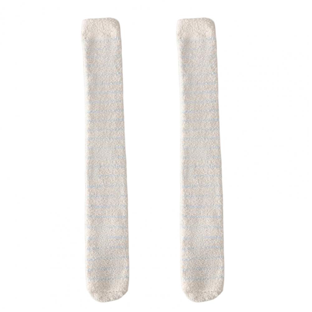 1 Pair Women Coral Fleece Stockings Thigh High Plush Thermal Socks Autumn Winter Long Tube Stockings for Daily Wear