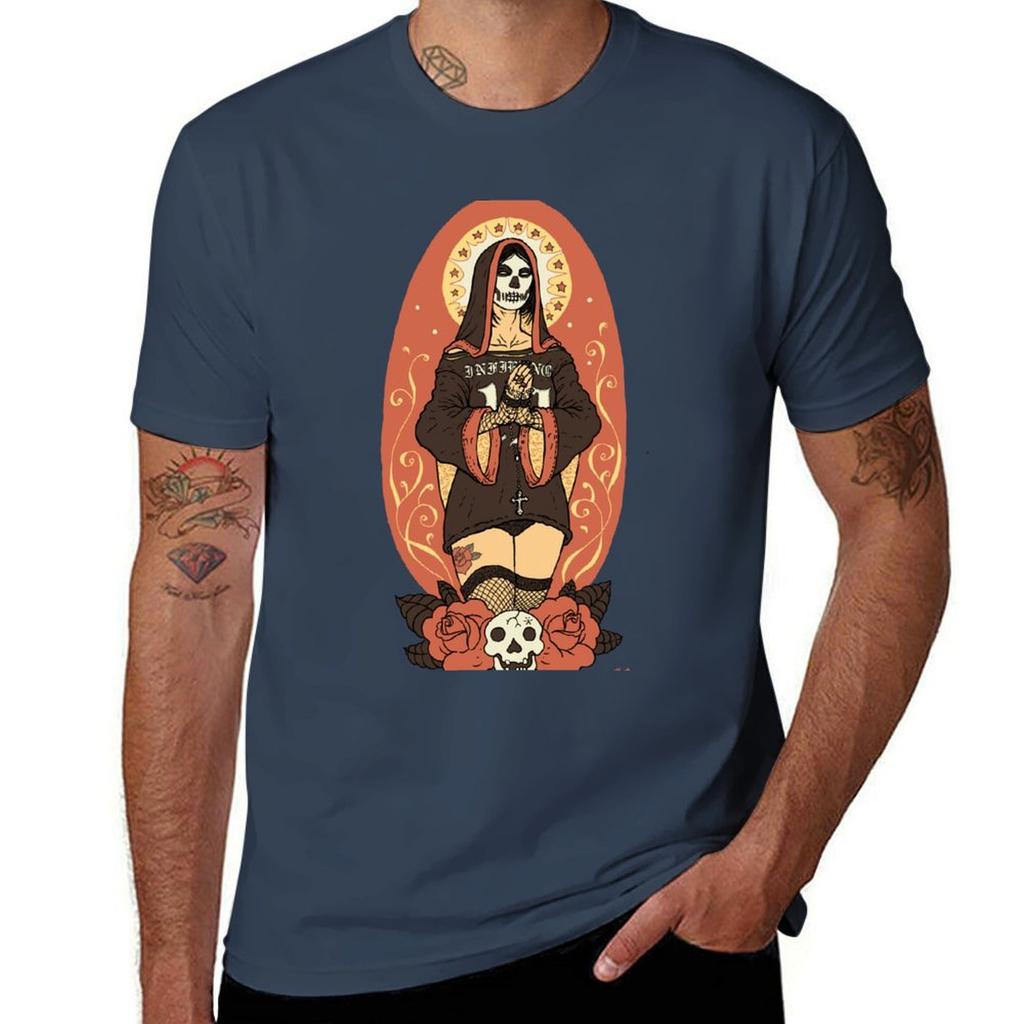 Santa Muerte Tshirt Plus Size Basic Cotton Tshirt