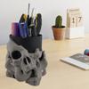 Skull Pen Holder Makeup Brush Holder Bathroom Storage Holder Skeleton Desk Organizer for Keys Cosmetic Tools Halloween Decorations