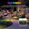 3/4/5PCS LED Solar Firework Light ,Outdoor Waterproof Garden Lights 8 Modes Fairy Lights For Party Pathway Yard DIY Decor
