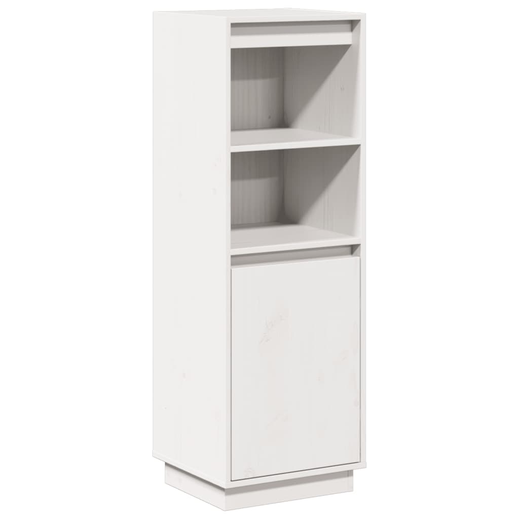 Highboard White 37 x 34 x 110 cm Solid Pine Wood