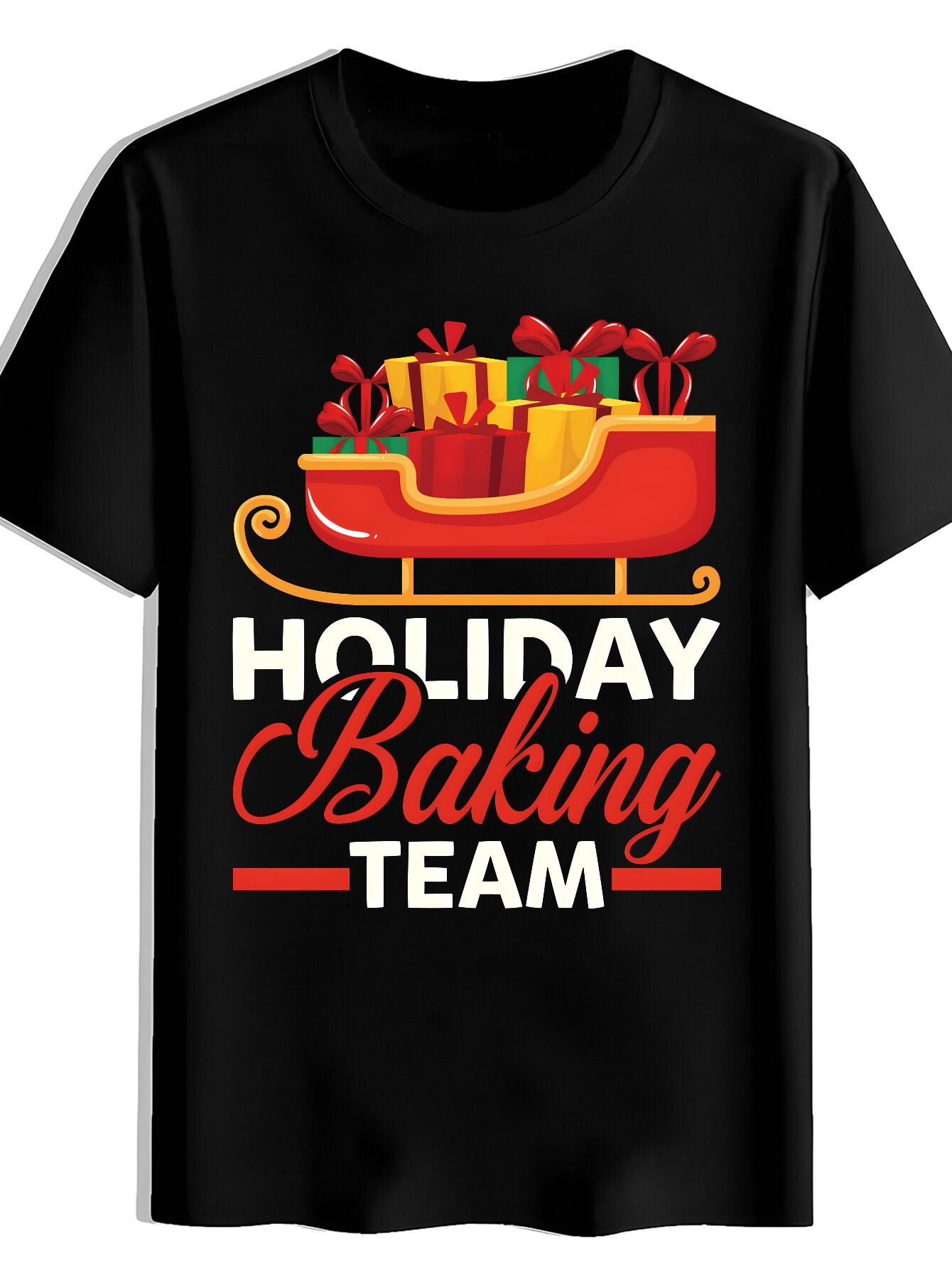T-shirt A Short-Sleeve Featuring Christmas Elements M