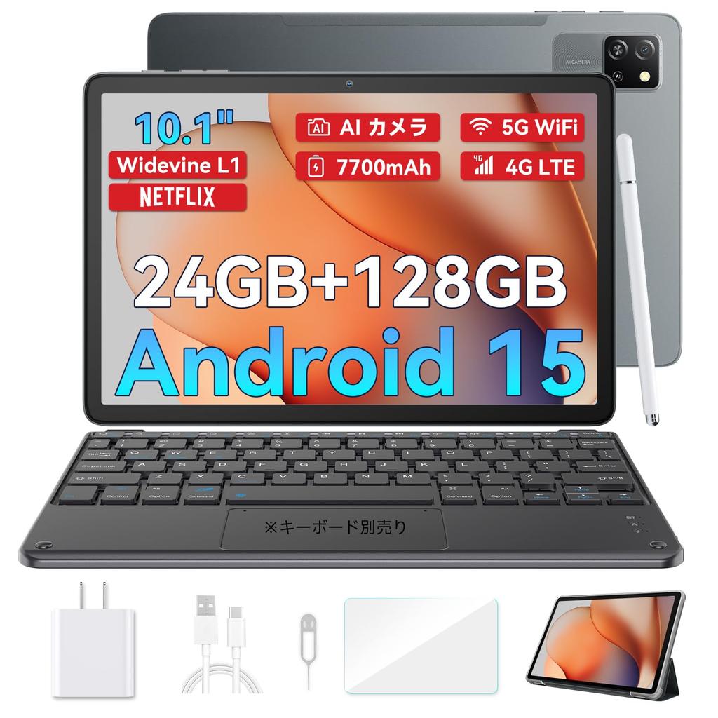 Appearance of Android 15 Blackview Tab60pro Android 15 Tablet 10 24GB 128GB 2TB 1080P IPS Display Widevine L1 8 Core CPU 7700mAh PD 4G LTE 5G WiFi AI