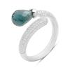 Silver Ring with London Blue Topaz 4.166ct, Cubic Zirconia, Item Weight 3.83 G (2204718)
