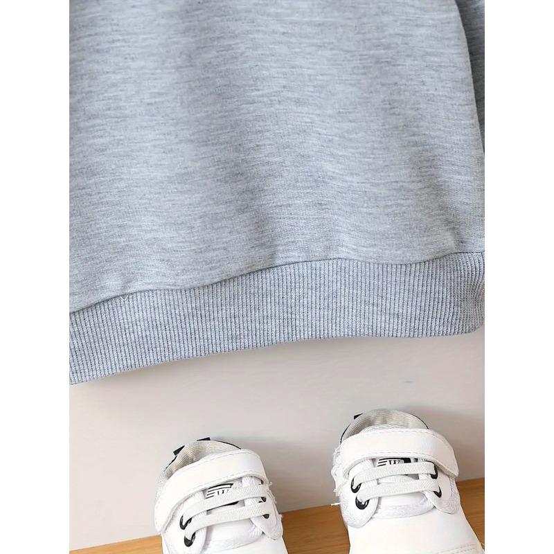 European Size Cute Printed Pattern Baby Unisex Comfortable and Simple Round Neck Hoodie