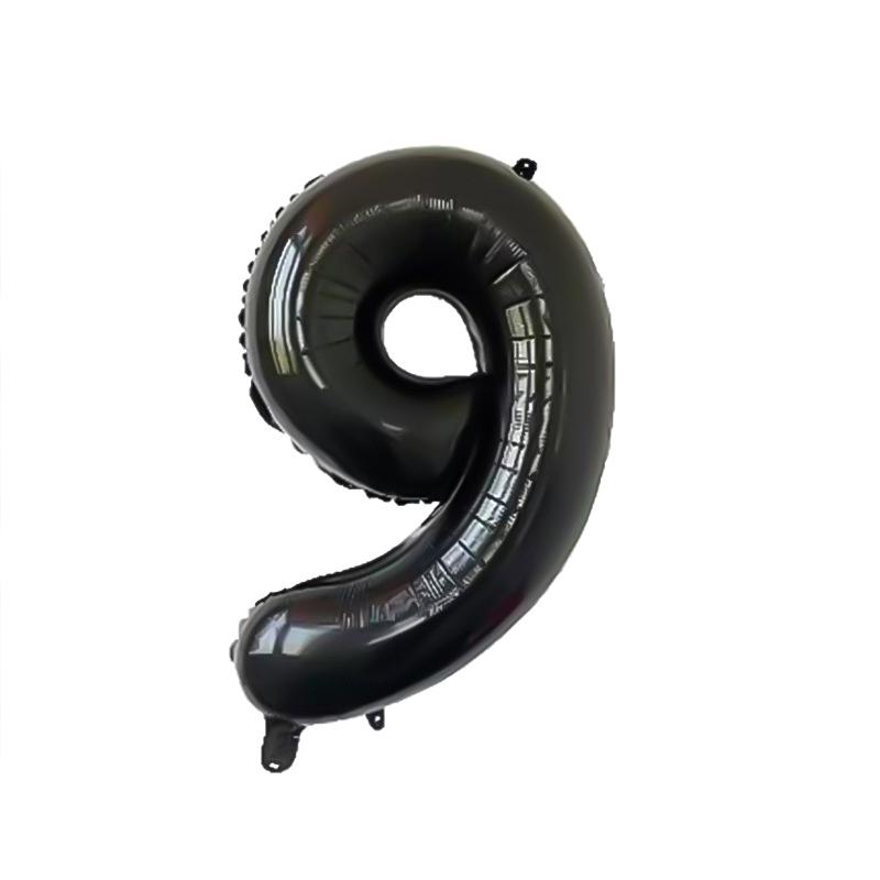 32 "Black Digital Balloon Beauty Thin Version Aluminum Film Balloon Birthday Party Balloon