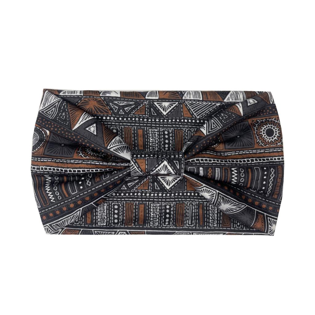 Knot Headband, Color Blocked Pattern Printed Sports Headband, Fashionable Polka Dot Wide Edge Elastic Headband