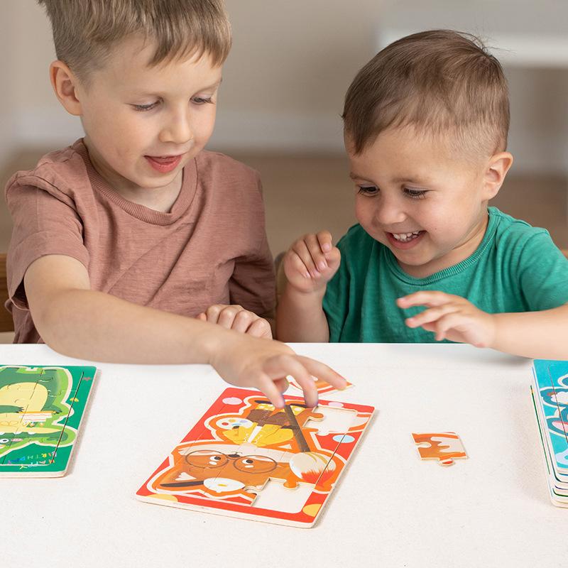 12 cartoon cute animal puzzle entry logic enlightenment color early education puzzle toy