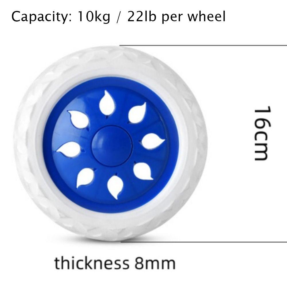 2Pcs Shopping Cart Wheels 5/6.5Inch Dia Suitcase Luggage Rubber Wheel Travelling Trolley Caster Replacement Parts Accessories