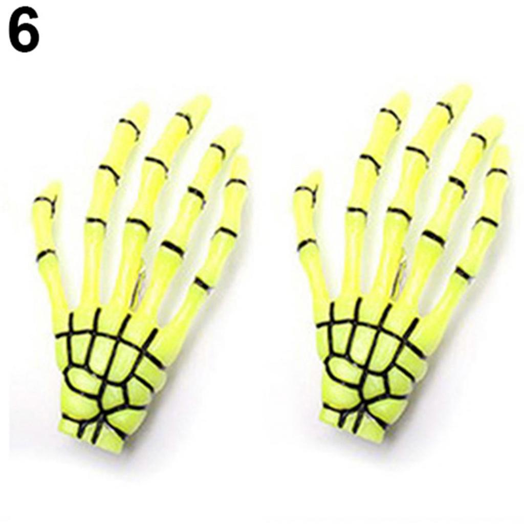 Modische Punk-Schädel-Pfoten-Haarnadel, übertriebener Totenkopf-Knochen-Handkrallen-Haarschmuck