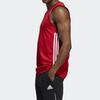 Adidas Basketball Jerseys Men's Red/White Moderate Straight Fit DY6595