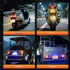 1 Set Motorcycle License Plate Light Cat's Eye LED License Plate Light Tail Decorative Lamp Strobe Light Reversing Signal Light