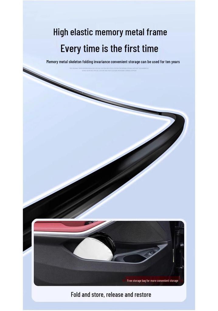 Double-Layer Front Windshield Sunshade Visor with Heat Insulation
