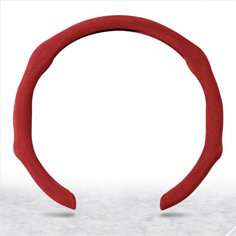 Car Universal 38cm NAPPA Car Steering Wheel Cover Suede Non-slip Card Cover Auto Steering Wheel Handle Booster Protective Cover