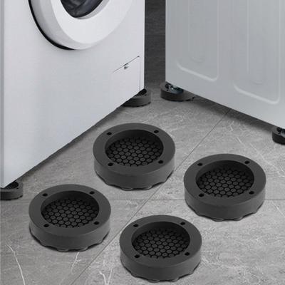 4Pcs Shock Absorbing Feet Pad Noise Reduction Anti-slip Round Washing Machine Furniture Bed Table Desk Couch Chair Sofa Cabinet Leg Lift Riser