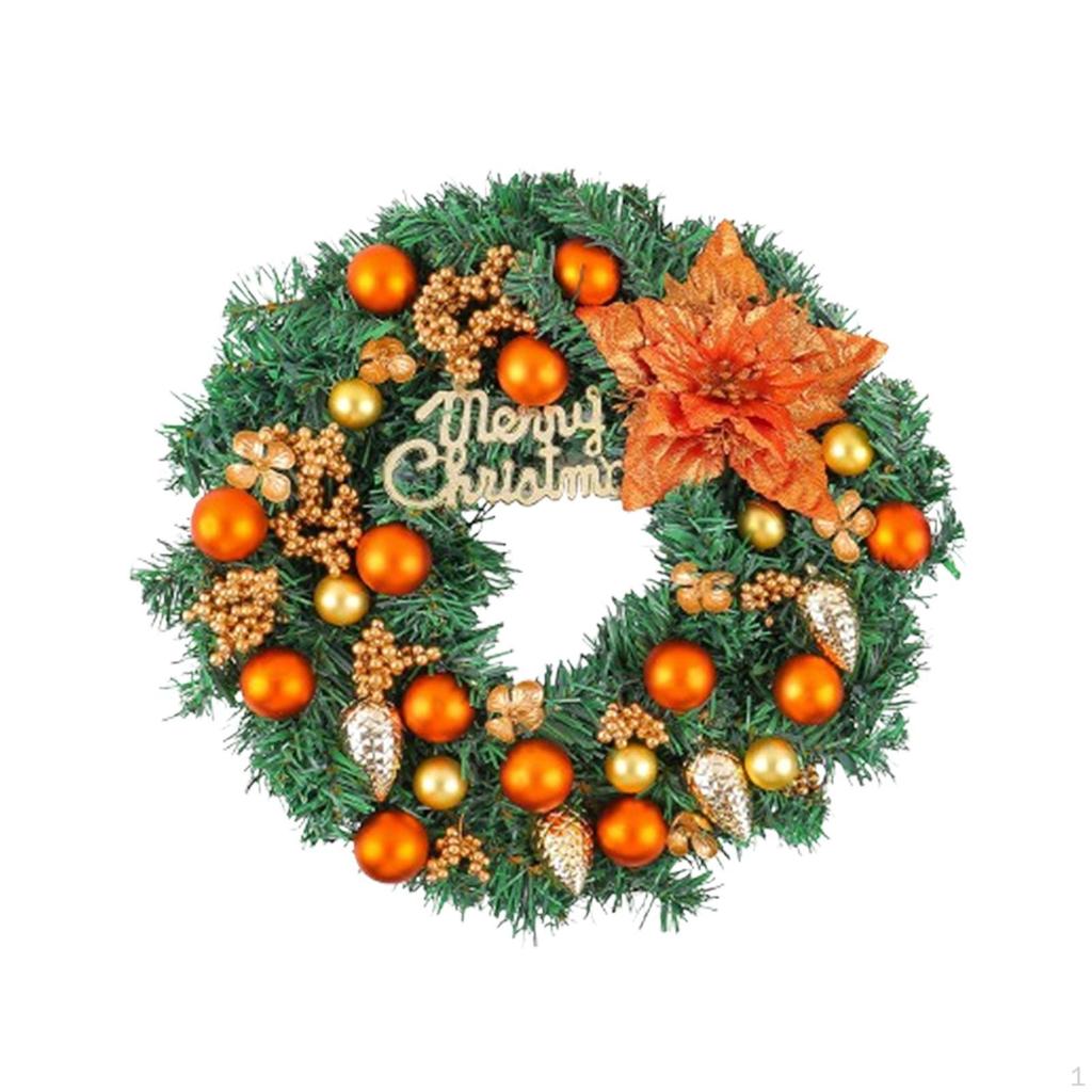 Artificial Christmas Wreath Ball Ornament Hanging Decor for Farmhouse