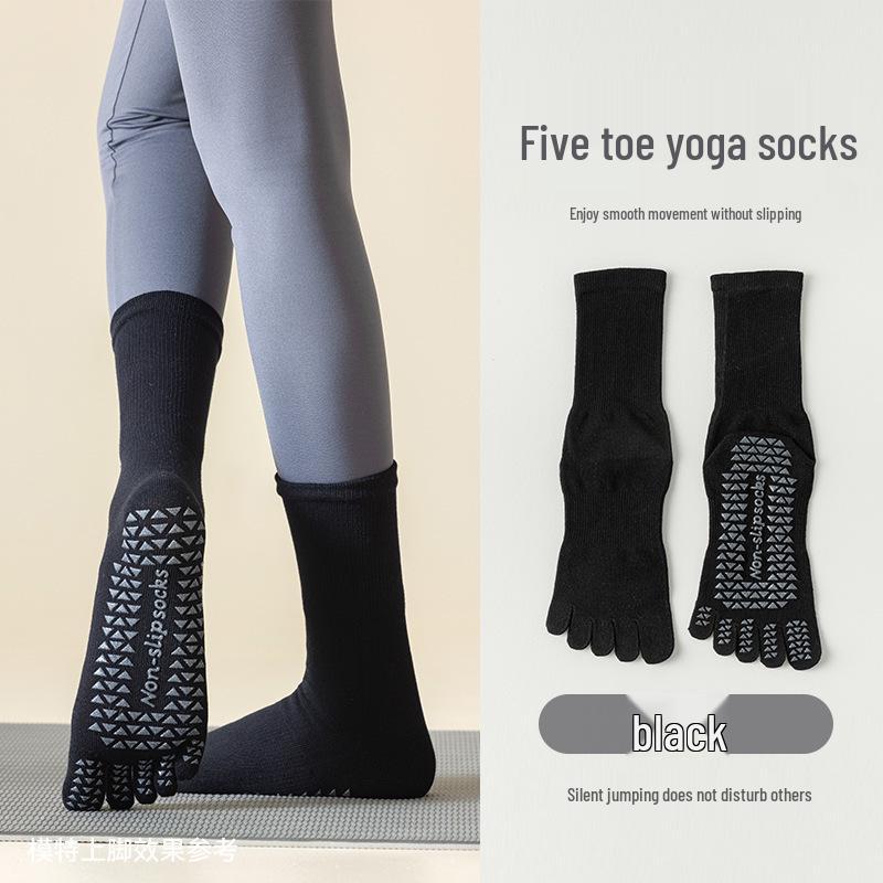 Professional Non-slip Split-toe Yoga and Pilates Mid-calf Socks