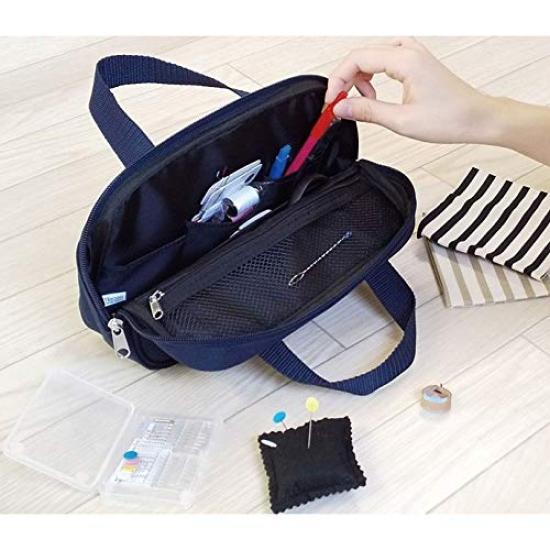 Misasa Zipper Stand Sewing 1465 Bag, Type, Kit, Navy, No.