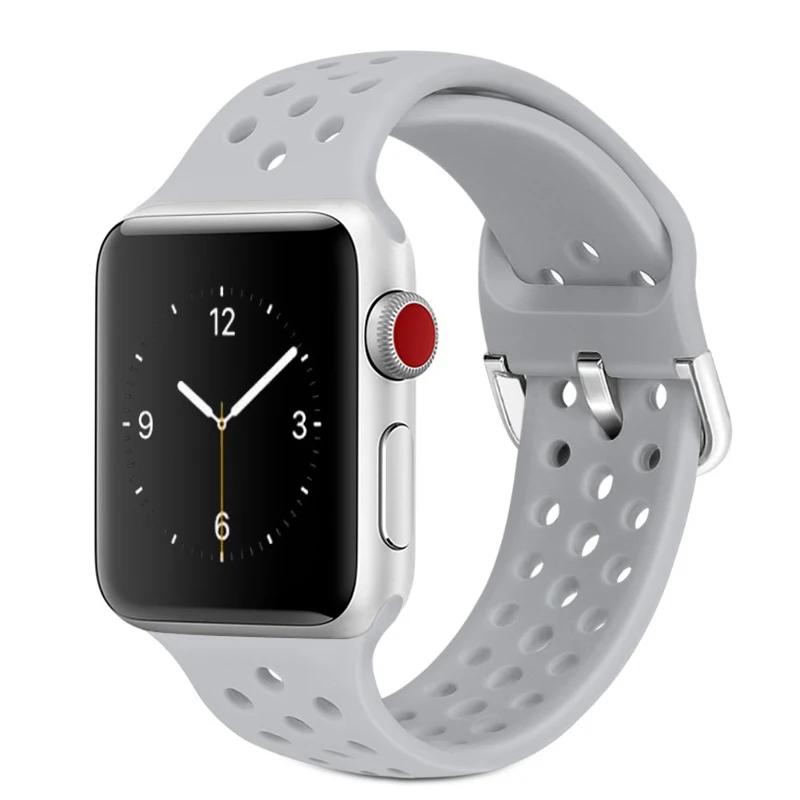 Cinturino in Silicone per Apple Watch Band 45mm 44mm 41mm 42mm 46mm Ultra 2 49mm Sportivo Traspirante Cinturino iWatch 10 9 8 7 6 5 4 SE Correa