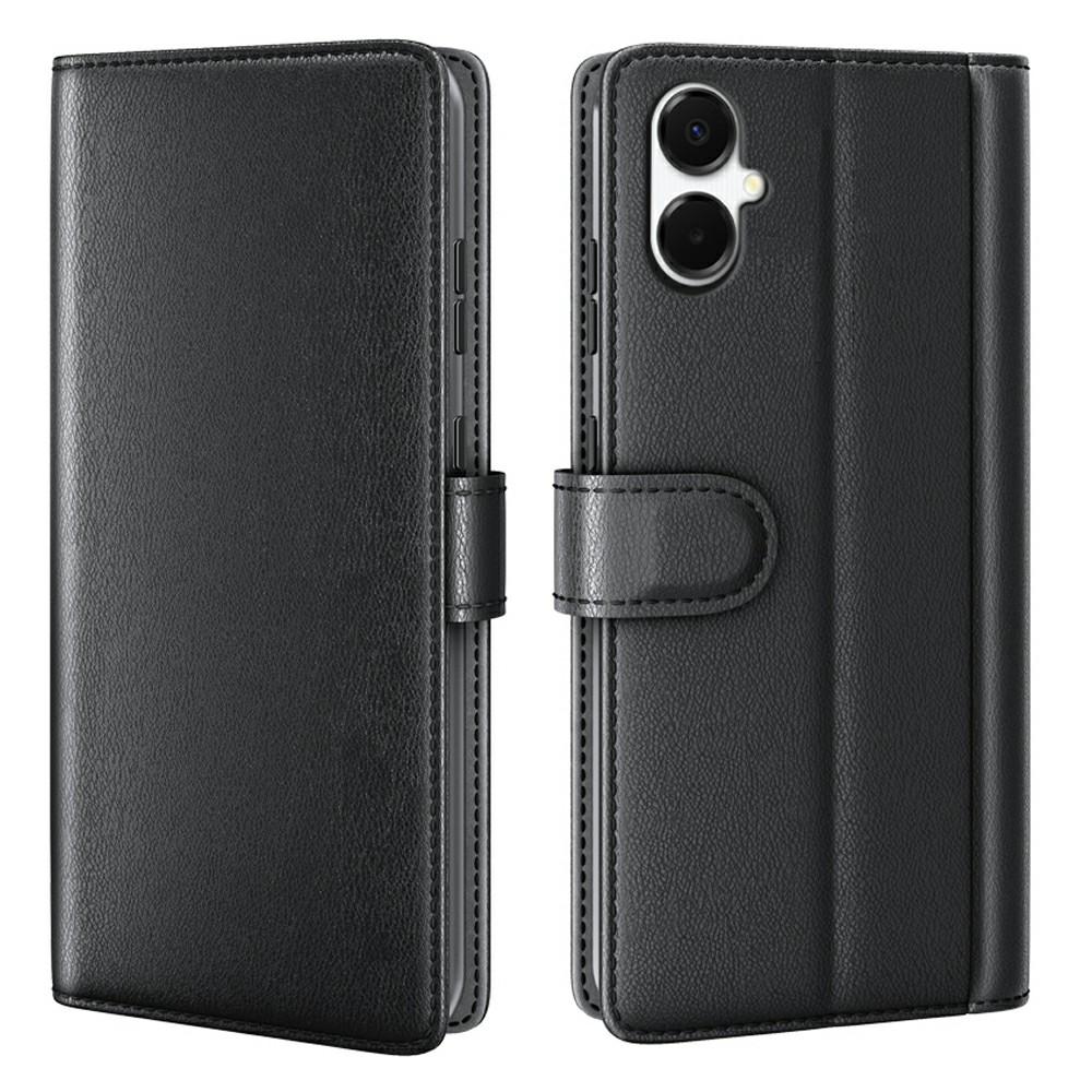 

AMORUS For Samsung Galaxy A06 4G/5G Stand Cases Calf Texture Genuine Split Leather Wallet Phone Cover