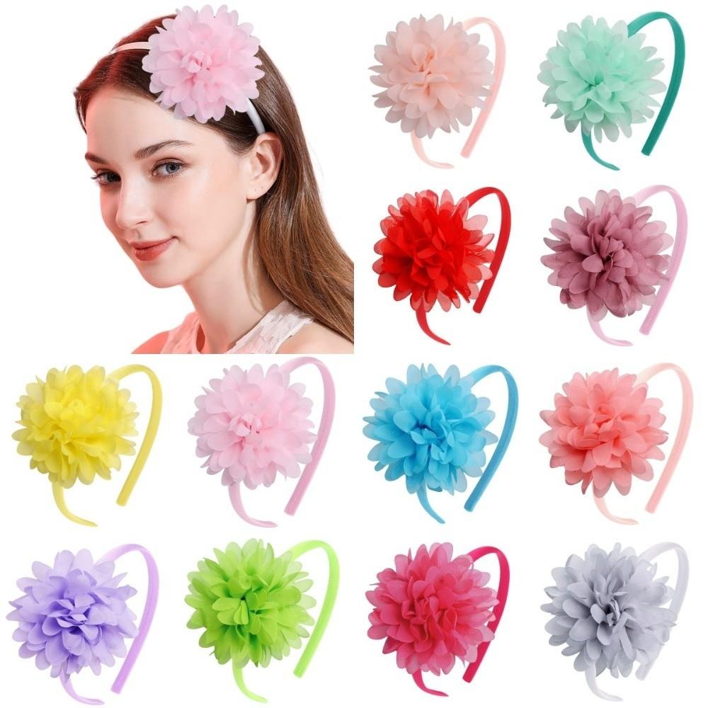 Velká Květinová Čelenka pro Miminka Vícevrstvá Čelenka Módní Doplněk Pás do Vlasů Dětské Dárky