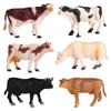 Children's Farm Animal Models Set: Mini Dairy Cow & Wild Animal Simulation Toys