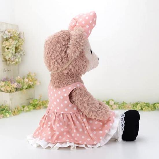 Cushu Cush Duffy and ShellieMay Costume Toy Sold Made In Cute Light Pink Polka Dot and Set (Plush Separately) Japan. Dress, Headband, Petticoat,