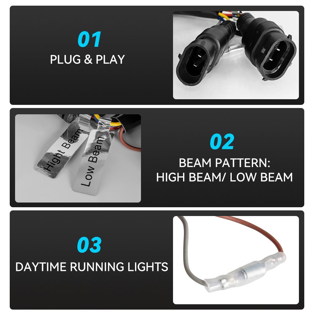 For V Rod VRSCF VRSC VRSCR 2002-2017 60W Vrod LED Front Headlight HI/Low Beam Motorcycle Headlamp