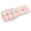 Portable Medicine Organizer Waterproof Case PP,PC Pill Organizer Removable Compartments Pink Vitamin Container Daily Medication