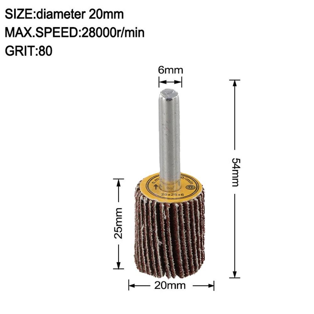 Long lasting Emery Cloth Sanding Flap Wheel 80 Grit 1680mm x 6mm Shank