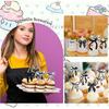 Coquete Birthday Party Decorations - 36PCS Black Bow Cupcake Toppers Decoration Bow Party Baby Shower Decor Supplies Bow Theme Bridal Shower