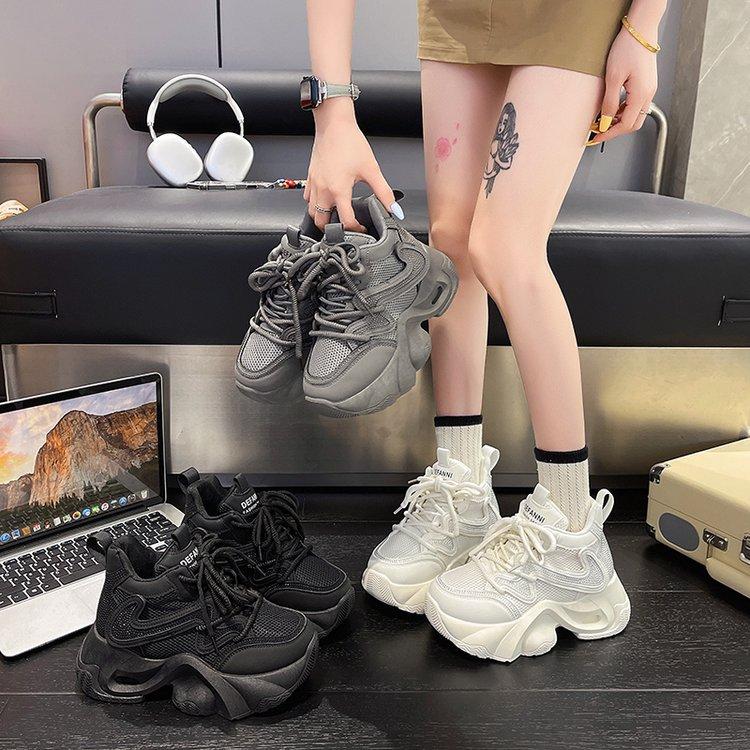 Thick-soled new popular dad shoes women's 2025 autumn easy to wear not tired feet versatile casual sports shoes women