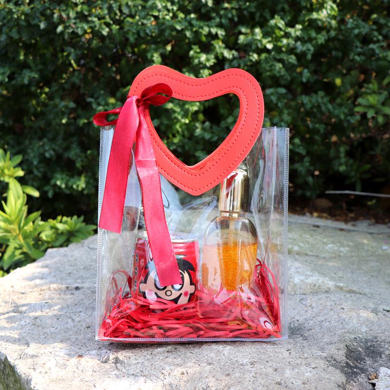 PVC Transparent Tote Bag - High-End Laser Gift Packaging for Children's Day, Birthday, or Wedding Favors